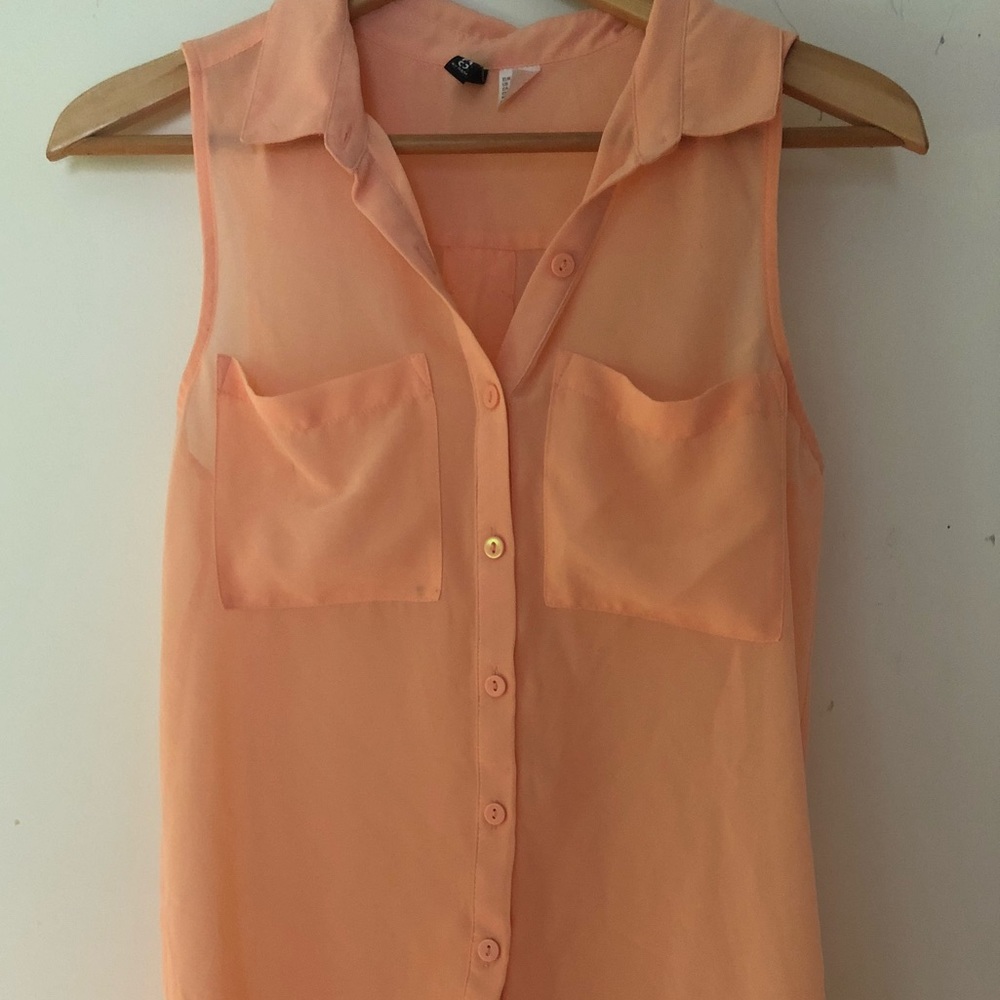 H&M chiffon apricot top